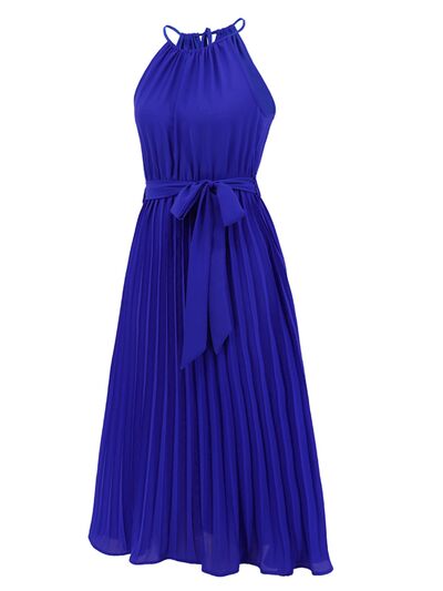 Pleated Midi Dress