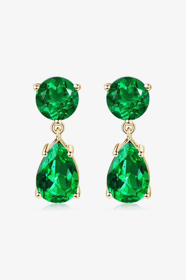 THE CARRIE Lab-Grown Emerald Drop Earrings