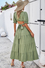 Tie Back Tiered Dress