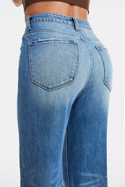 High-Waist Retro Bootcut Jeans