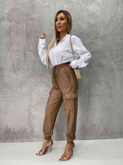 High Waist Pants with Pockets