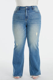 High-Waist Retro Bootcut Jeans