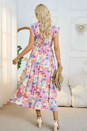 Floral Pink Midi Dress