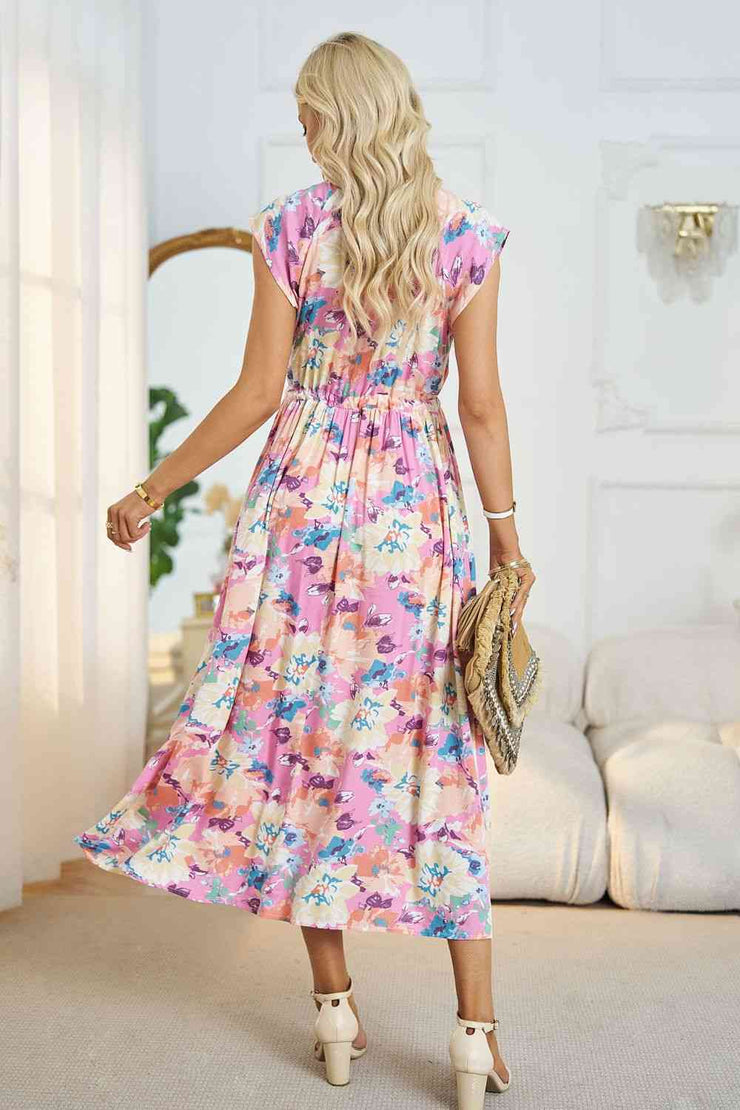 Floral Pink Midi Dress