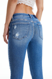 Full Size Distressed Straight Jeans