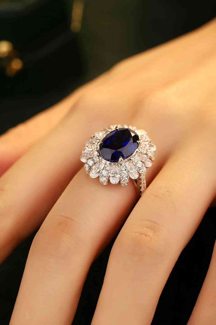 THE HEDY 5 Carat Lab-Grown Sapphire Flower Shape Ring