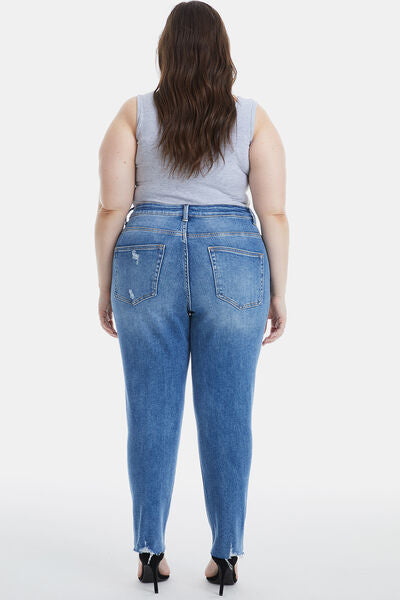High Waist Distressed Skinny Jeans