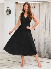 Pleated Midi Dress