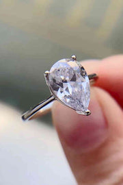 THE GRACE Classic Teardrop 2 Carat Moissanite Ring