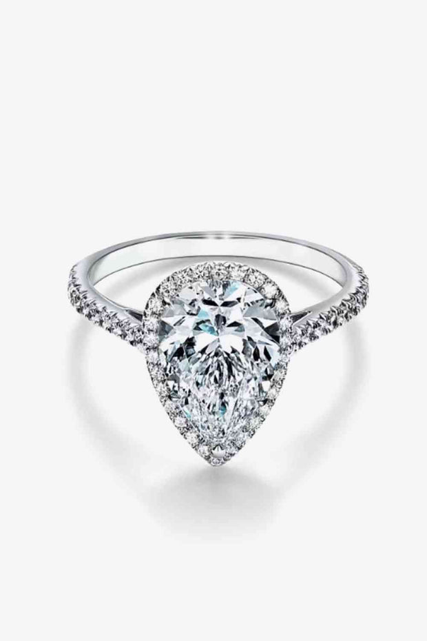 THE ELIZABETH 2 Carat Moissanite Teardrop Cluster Ring