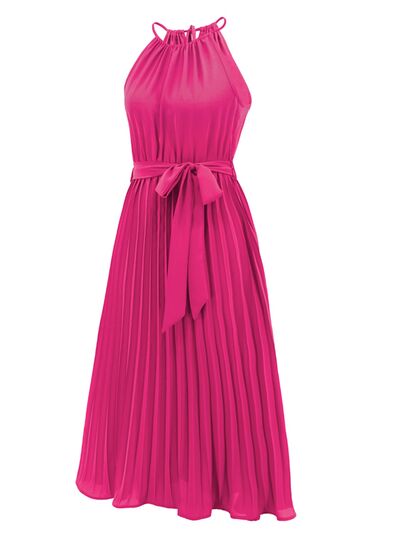 Pleated Midi Dress