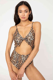 Leopard Print OnePiece Swimsuit