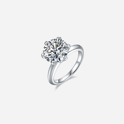 THE CARTIER 5 Carat Round Solitaire Moissanite Engagement Ring