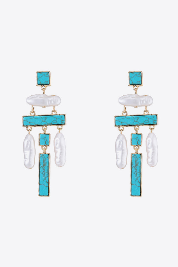 Turquoise Alloy Earrings