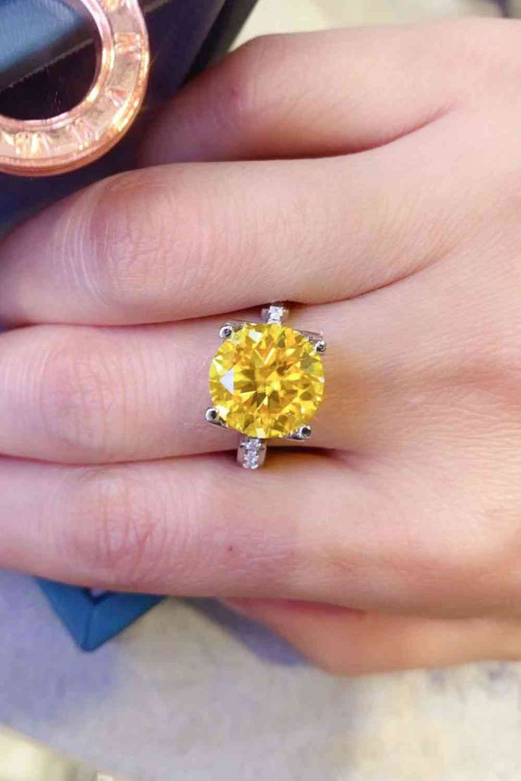 THE SUMMER 5 Carat Canary Moissanite Ring