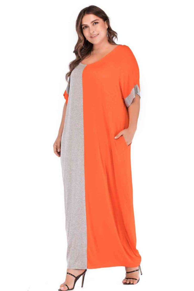 Women’s Plus Size Maxi Dress with Pockets