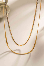 Double Gold Layered Necklace