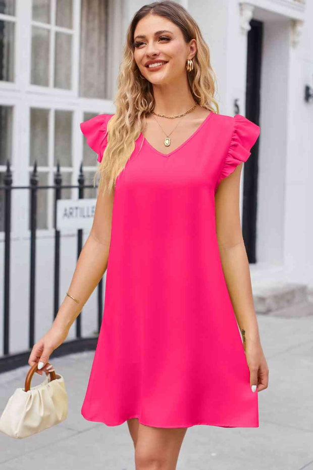 Ruffled Mini Dress