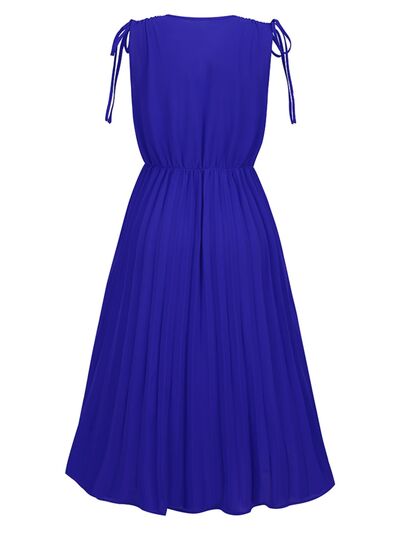 Pleated Midi Dress