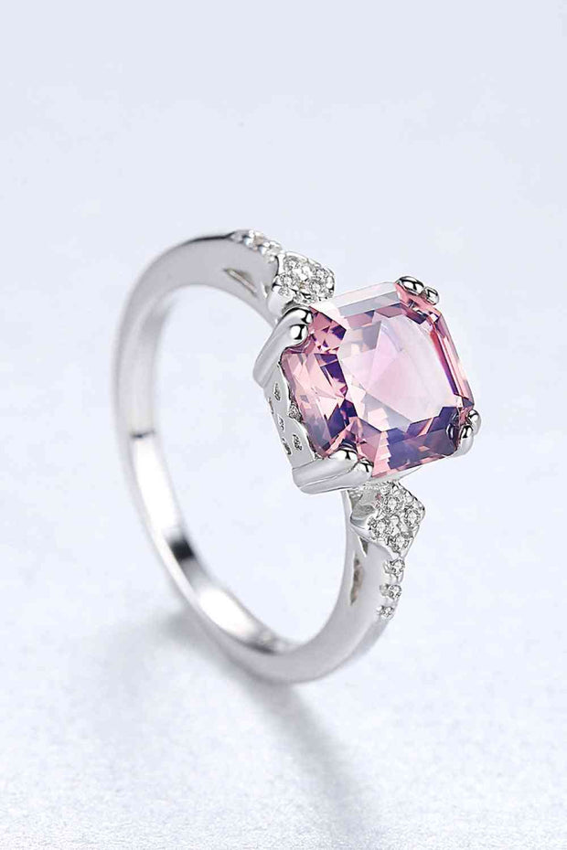 THE ELLE Morganite 925 Sterling Silver Ring