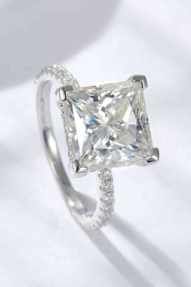 THE STANWYCK 5.52 Carat Moissanite Princess style Ring