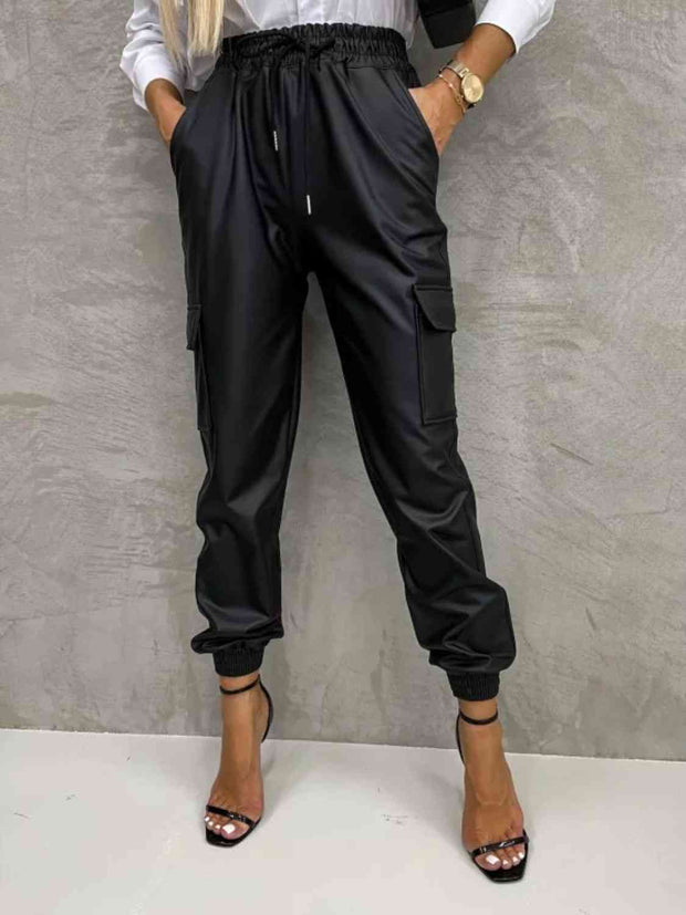 High Waist Pants with Pockets