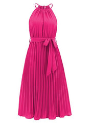 Pleated Midi Dress