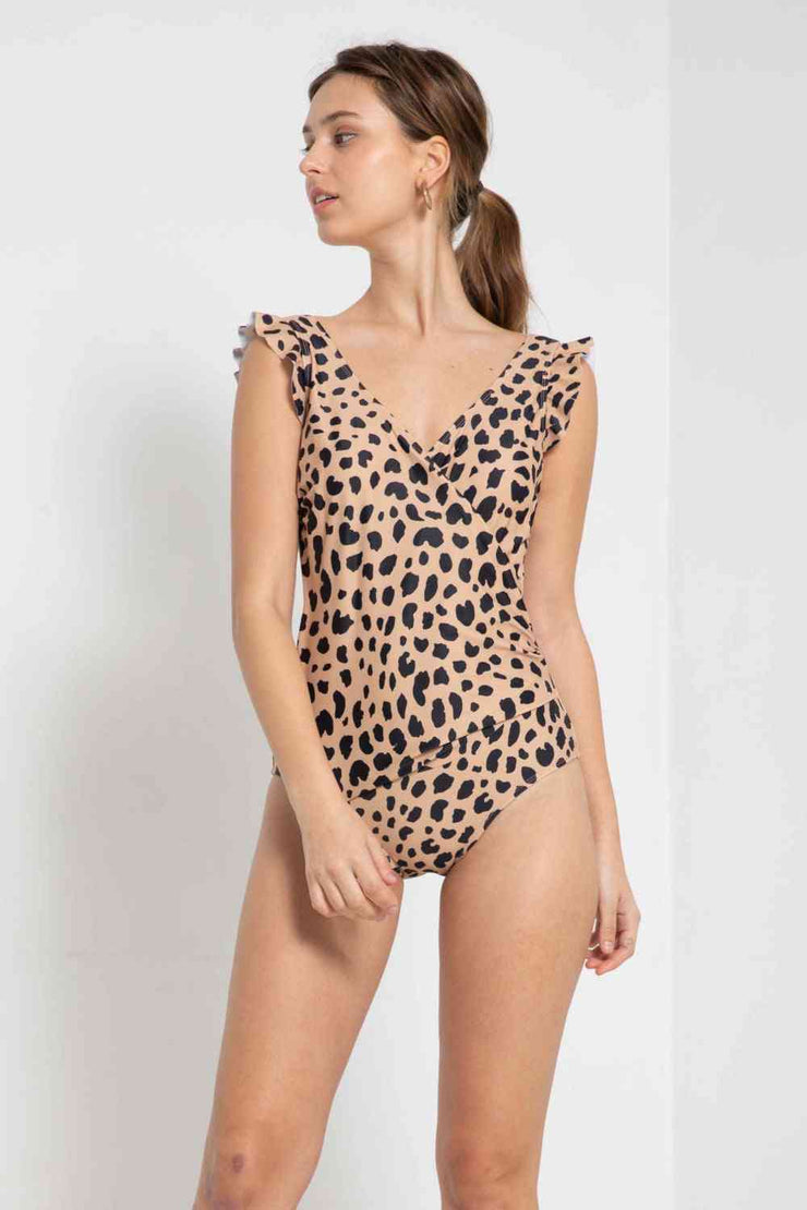 leopard Print One-Piece Swimsuit