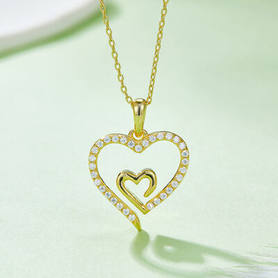 THE JEWEL Moissanite Heart Pendant Necklace