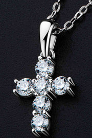 THE MARY Cross Moissanite Pendant Necklace