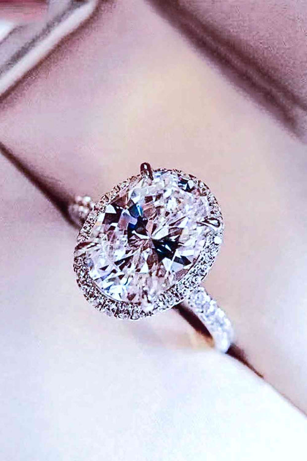 THE AUDREY 2 Carat Moissanite Platinum-Plated Ring