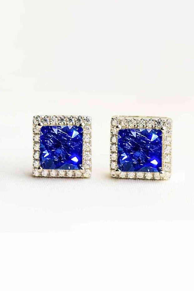 THE LORETTA 4 Carat Moissanite Square Earrings