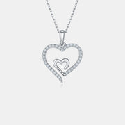 THE JEWEL Moissanite Heart Pendant Necklace