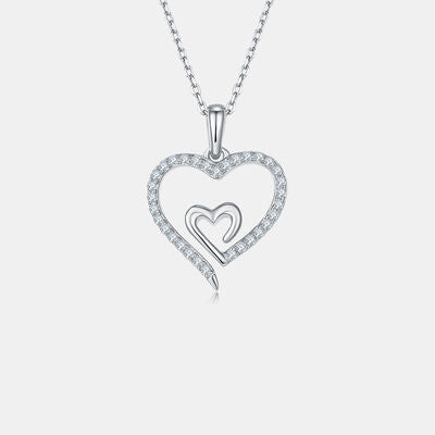 THE JEWEL Moissanite Heart Pendant Necklace