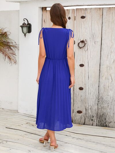 Pleated Midi Dress