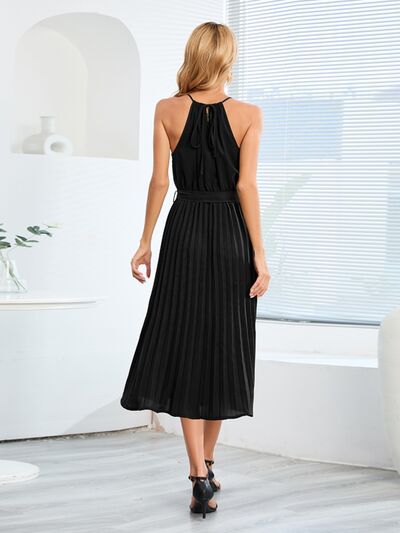 Pleated Midi Dress