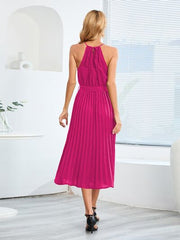 Pleated Midi Dress