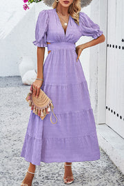 Tie Back Tiered Dress