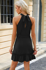 Ruched Grecian Mini Dress