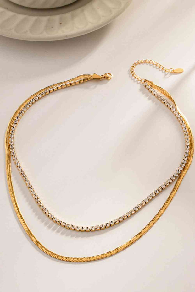 Double Gold Layered Necklace