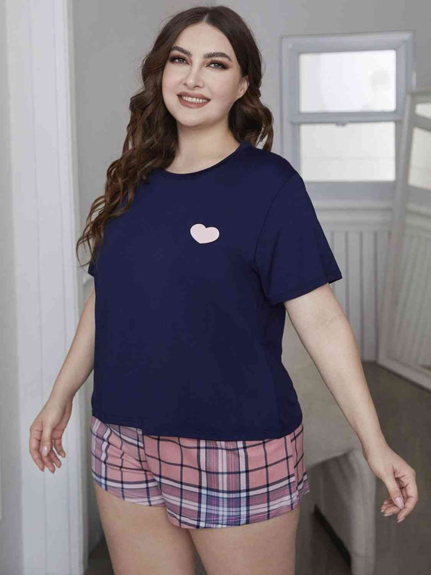 Women’s Plus Heart Loungewear Set