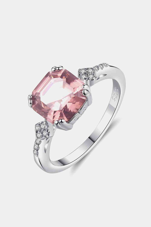 THE ELLE Morganite 925 Sterling Silver Ring