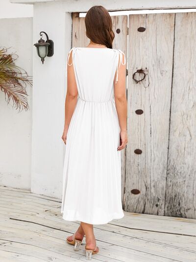 Pleated Midi Dress