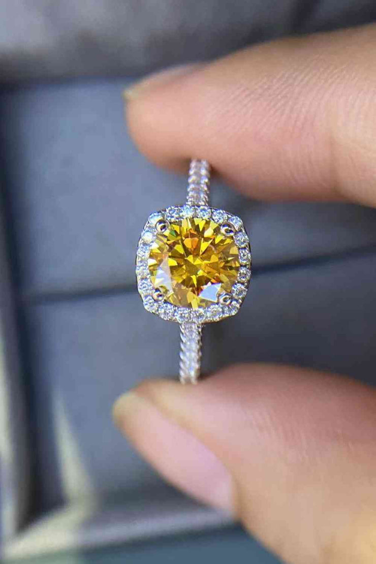 THE HAYWORTH Canary Diamond Inspired 3 Carat Moissanite Ring
