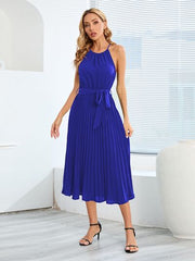 Pleated Midi Dress