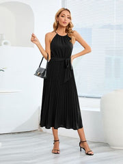 Pleated Midi Dress