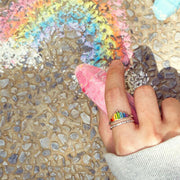 Rainbow costume jewelry Ring