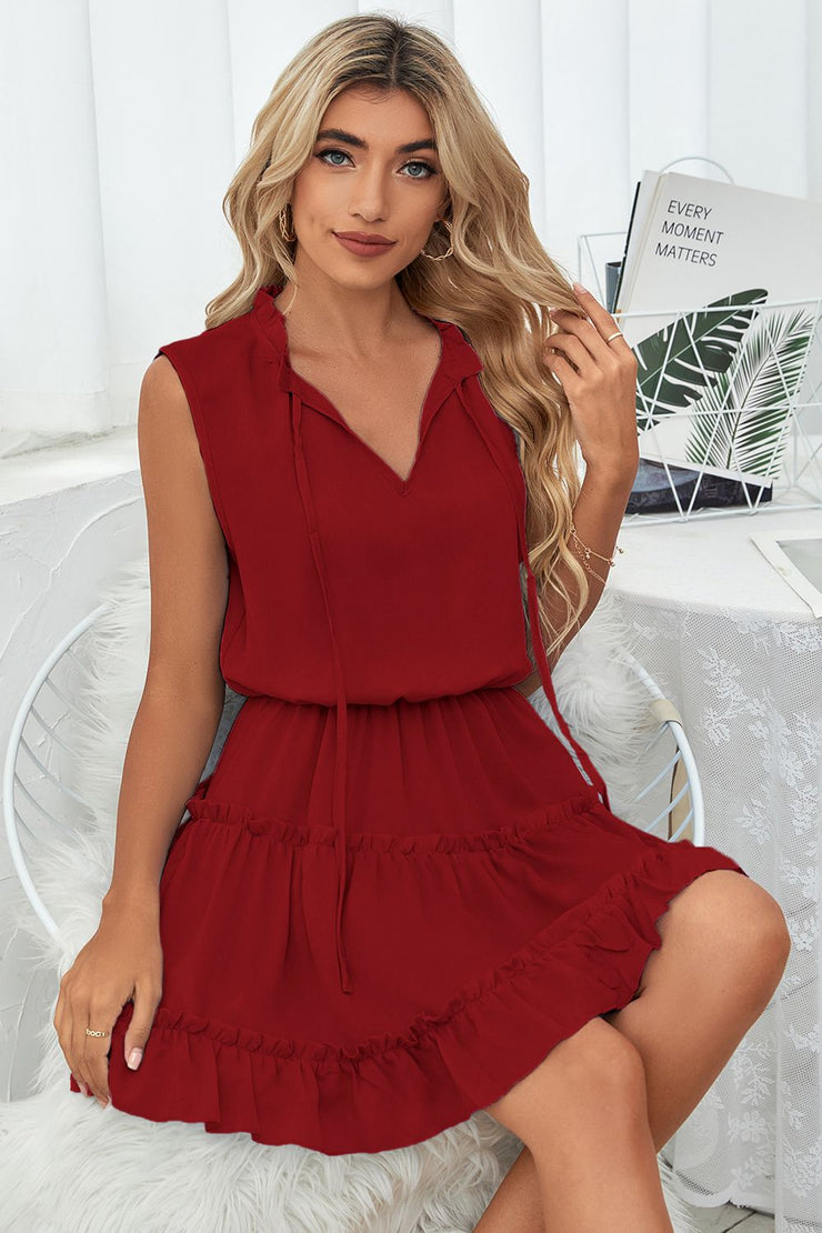 Frill Trim Mini Dress