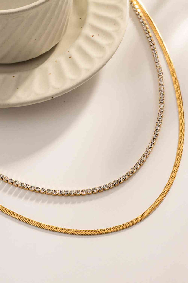 Double Gold Layered Necklace