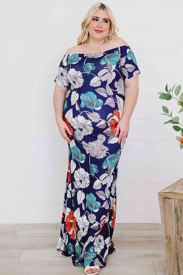 Women’s Plus Floral Fishtail Dress